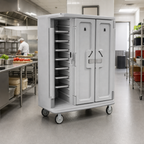 Thumbnail image #3 for Cambro MDC1418T30615 Tall Profile Insulated Meal Delivery Cart, 3 Compartments, 30-Tray Capacity, for 14 x 18 Inch Trays