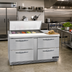 Thumbnail image #2 for Continental Refrigerator Mighty Top SW60N18M-FB-D 60-Inch Two-Section Front Breather Sandwich Unit Refrigerator with Drawers