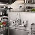Thumbnail image #3 for Krowne Royal Series Splash-Mounted Service Faucet with 8-Inch Centers, 6.5-Inch Hook Spout, and Vacuum Breaker