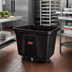 Thumbnail image #2 for Rubbermaid Commercial Open-Top Mobile Cube Truck with Metal Frame, 8 Cu. Ft., 300 Lb. Capacity, Black