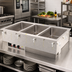 Thumbnail image #2 for Vollrath 3-Well Drop-In Hot Food Well Unit with 316 Marine-Grade Stainless Steel Wells, Manifold Drain, 240V, Infinite Controls