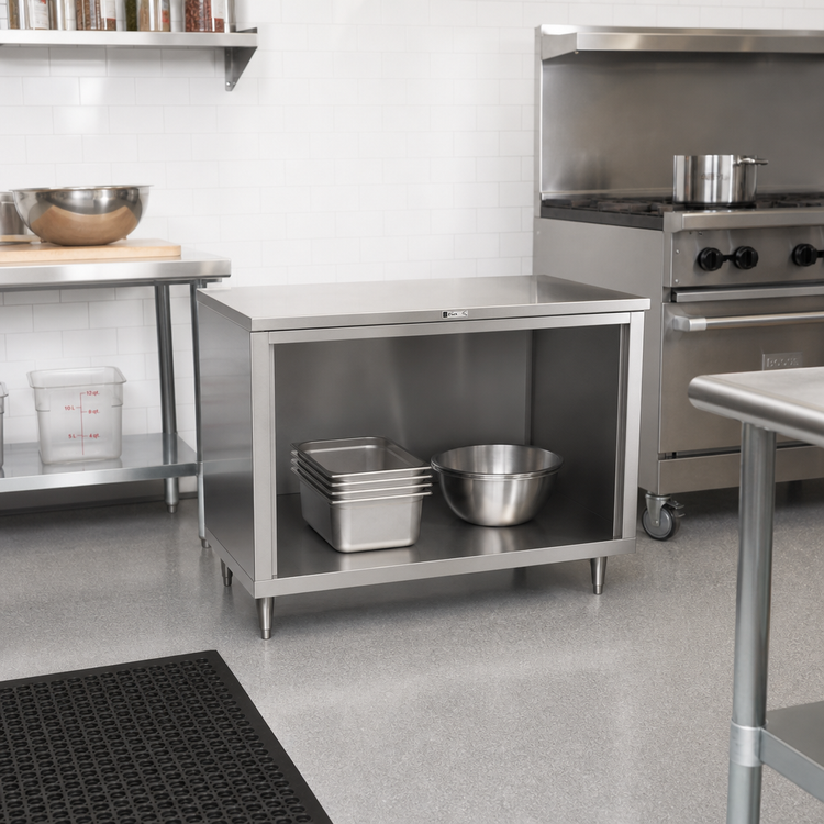 Product image #2 for John Boos Open Front Stainless Steel Work Table, 36 x 30 Inches, 16-Gauge Top
