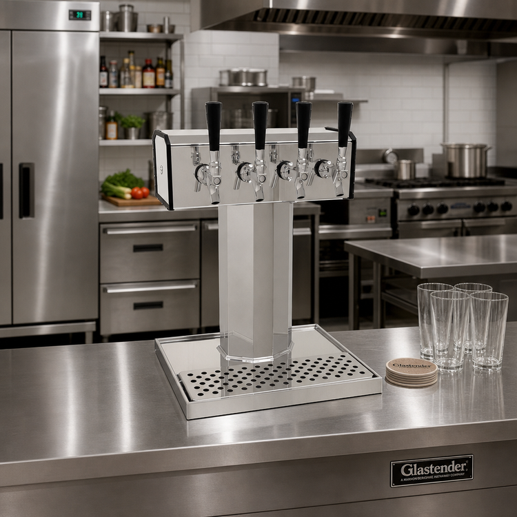 Product image #2 for Glastender BT-4-MFR 4-Faucet Glycol-Cooled Tee Draft Dispensing Tower
