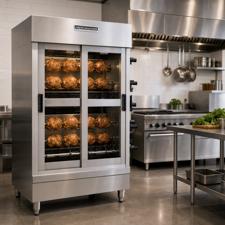Product image #2 for American Range ACB-4 4-Spit Vertical Gas Chicken Rotisserie Oven
