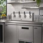 Thumbnail image #2 for Perlick Corporation 4060A4B Underbar Glycol-Cooled Beer Dispensing Head, 4-Faucet, Stainless Steel, Rear Beer Line Exit