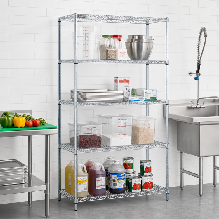 Product image #2 for EAGLEbrite 4-Tier Wire Shelving Starter Unit, 36W x 18D x 63H, Zinc Finish