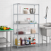 Thumbnail image #2 for EAGLEbrite 4-Tier Wire Shelving Starter Unit, 36W x 18D x 63H, Zinc Finish