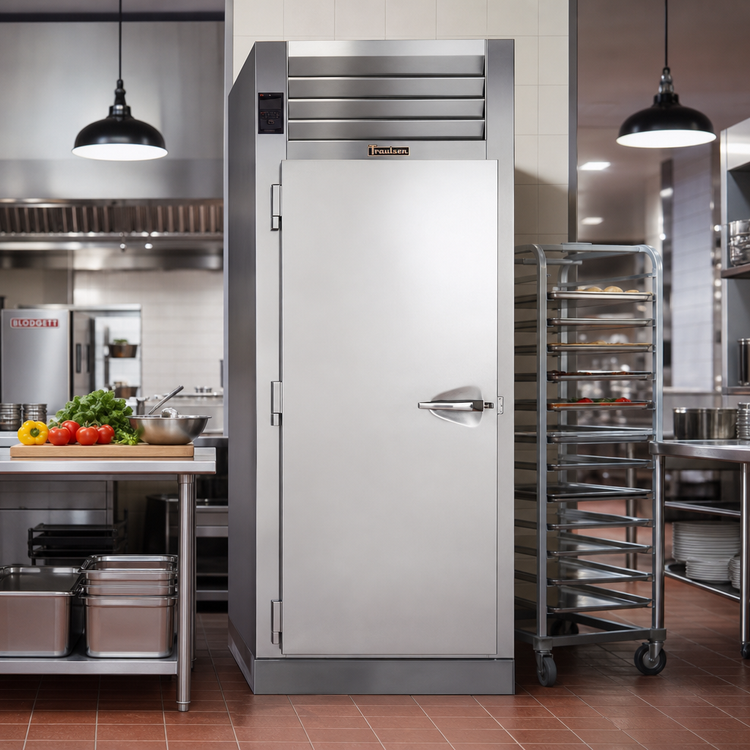 Product image #2 for Traulsen Spec-Line R Series Roll-Thru Heated Cabinet, 1 Section, Full-Height Solid Doors, 66" Rack Capacity
