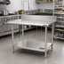 Thumbnail image #2 for Eagle Group BlendPort KL Series 72-Inch Stainless Steel Work Table with Backsplash and Undershelf