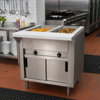 Thumbnail image #2 for Advance Tabco Triumph (Supreme) SW-2E-120-DR 31-13/16-Inch Electric Hot Food Table, 2 Sealed Wells, Enclosed Base, 120V
