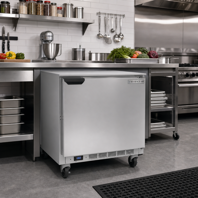 Product image #3 for Beverage-Air 32-Inch One-Section Undercounter Freezer with Solid Door, 7.2 Cu. Ft.