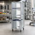 Thumbnail image #2 for New Age Universal Mobile Stepped-Angle Pan Rack, 20-Pair, 3-Inch Spacing