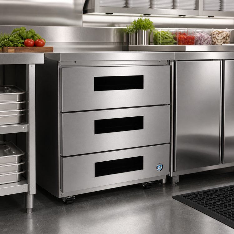 Product image #2 for Hoshizaki UR27B-LPD3 27-Inch Low Profile Undercounter Refrigerator with Three Drawers