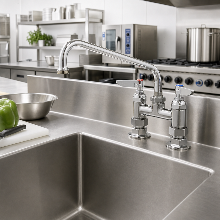 Product image #2 for T&S Brass B-0226 Deck Mount Mixing Faucet with 10-Inch Swing Nozzle