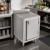 Thumbnail image #2 for John Boos Underbar Freestanding Stainless Steel Drainboard Storage Cabinet with Right-Hinged Door, 24 x 21 x 32-1/2 Inches