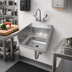 Thumbnail image #2 for John Boos Pro-Bowl Wall Mounted Stainless Steel Hand Sink with Left and Right Side Splashes, 14 x 10 x 5 Inch Bowl