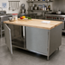 Thumbnail image #2 for BK Resources Dual-Access Chef Table with Hard Maple Top and Locking Hinged Doors