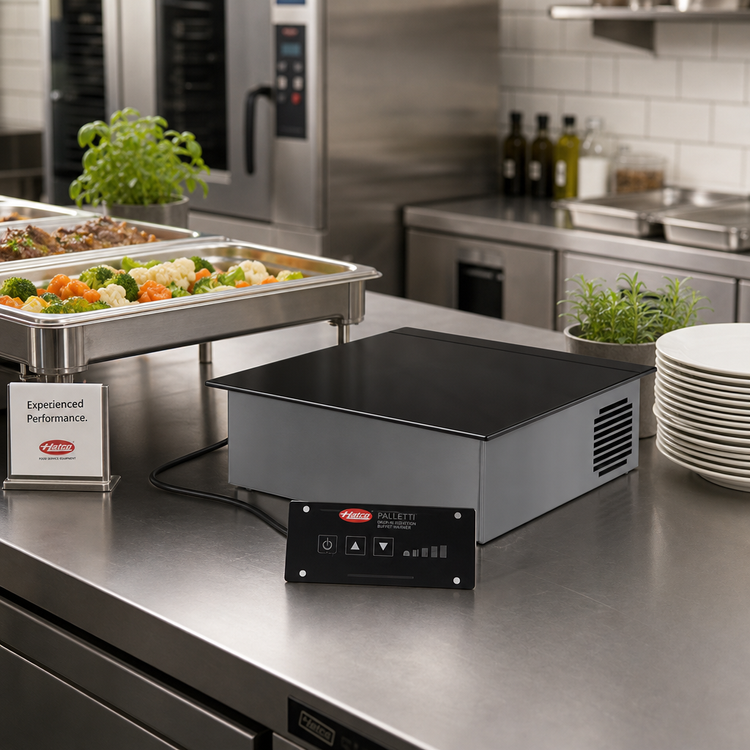 Product image #2 for Hatco Palletti Drop-In Countertop Induction Buffet Warmer, Single Burner, 13 x 13 Inches, Black Glass-Ceramic Top
