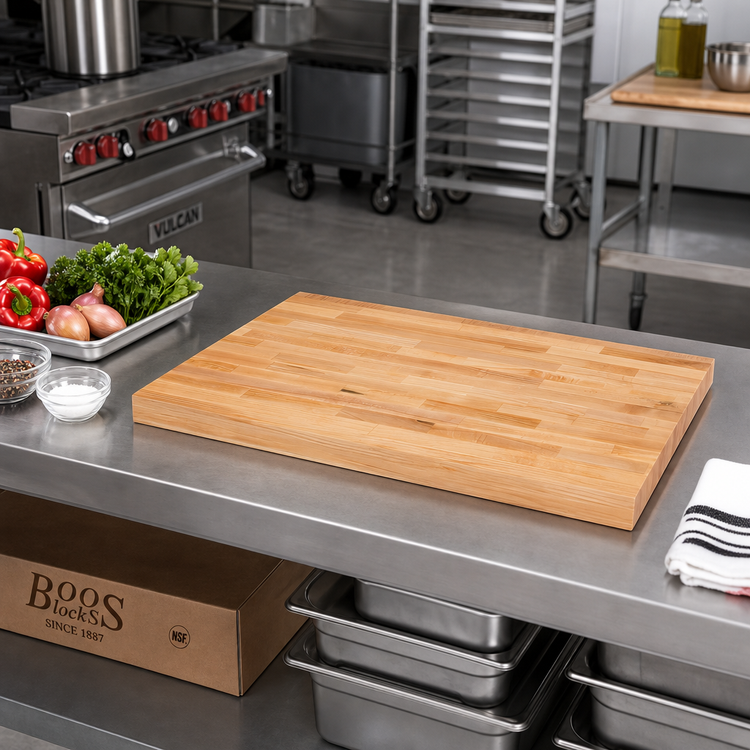Product image #2 for John Boos Edge Grain Flat-Top Northern Hard Rock Maple Work Table Top, 18 x 25 x 1-1/2 Inch