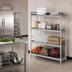 Thumbnail image #2 for Fermostock 4-Tier Polymer Shelving Expansion Kit, 35W x 22D x 71H, 1 Upright, Gray