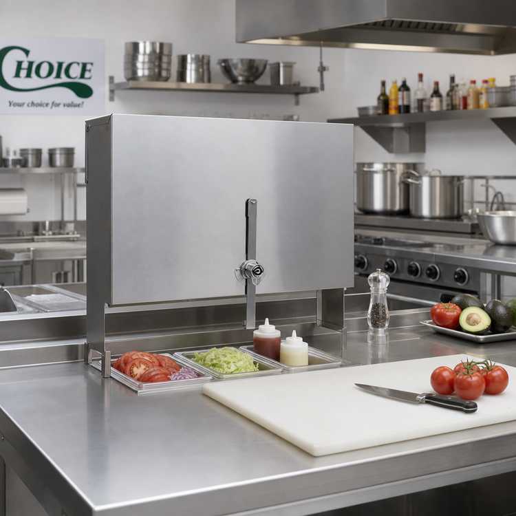 Product image #2 for CHOICE 20-Inch Single Stainless Steel Speed Rail Locking Cover