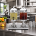 Thumbnail image #2 for Cash & Carry Double 2-Gallon Beverage Dispenser with Stainless Steel Ice Core