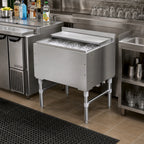 Thumbnail image #2 for John Boos UBIB-2130-CP7-X 30-Inch Underbar Ice Bin/Cocktail Unit with 7-Circuit Cold Plate, Sliding Lid, Stainless Steel