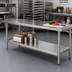 Thumbnail image #2 for 96-Inch x 24-Inch Aluminum Knockdown Undershelf for Work Tables