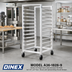 Thumbnail image #2 for Dinex Mobile Full-Height Open-Side Aluminum Pan Rack for 8 18 x 26 Inch Pans