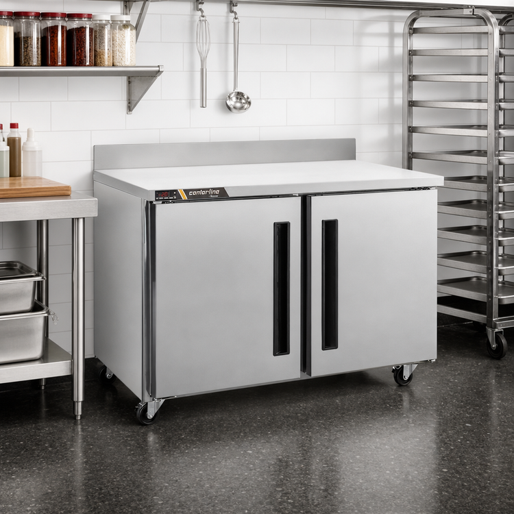 Product image #2 for Traulsen Centerline Compact 2-Section 48-Inch Undercounter Worktop Freezer with Solid Doors