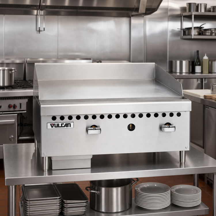 Product image #3 for Vulcan VCRG48-M-QS-PLATINUM Countertop Gas Griddle, 48 Inch x 20-1/2 Inch Cooking Surface, Natural Gas, 100,000 BTU