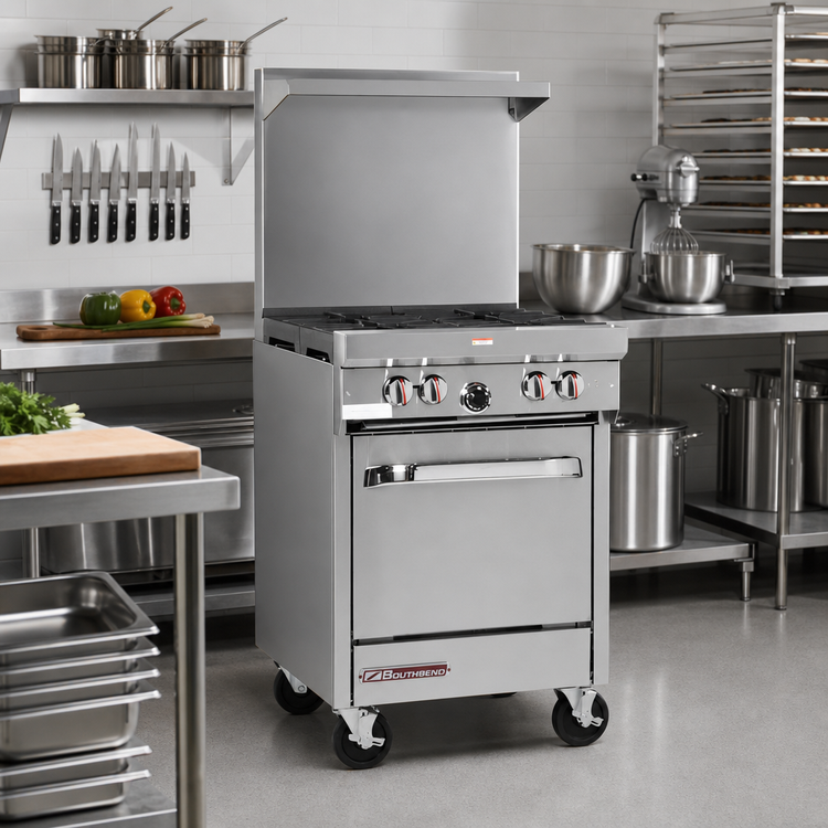 Product image #2 for Southbend S-Series 24-Inch Commercial Gas Range with 4 Open Burners and Cabinet Base