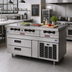 Thumbnail image #2 for Garland Arctic Fire 80-Inch Three-Section Refrigerator Base with 6 Self-Closing Drawers, Remote Refrigeration