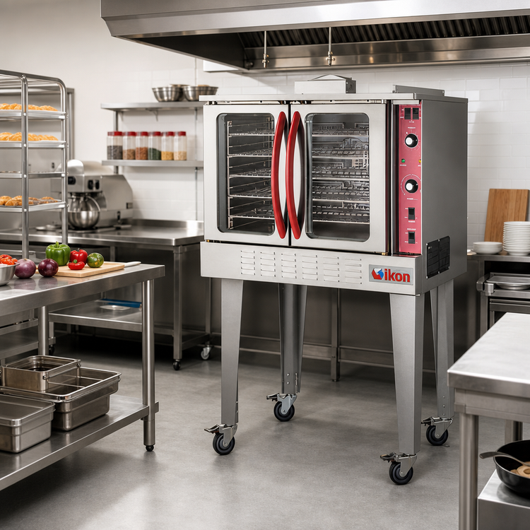 Product image #2 for IKON Cooking IGCO Single Deck Full-Size Natural Gas Convection Oven, 10 Pan Capacity