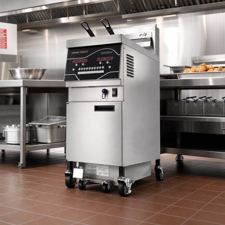 Product image #2 for Henny Penny Evolution Elite Gas Open Fryer, 1-Well, 30 lb. Low-Oil Vat, Built-In Filtration