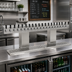 Thumbnail image #2 for Glastender BRT-18-MFR 18-Faucet Countertop Bridge Draft Dispensing Tower, Glycol-Cooled, Mirror Finish