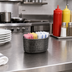 Thumbnail image #2 for American Metalcraft Hammered Aluminum Oval Sugar Packet Holder/Sauce Cup, Black, 6 oz.