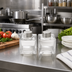 Thumbnail image #2 for Vintage Square Glass Salt & Pepper Shaker Set with Stainless Steel Tops, 2 Oz.
