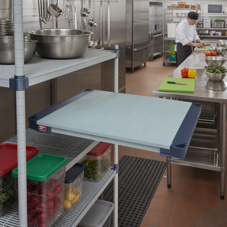 Product image #2 for MetroMax 4 30"W x 24"D Solid Blue Polymer Shelf with Microban
