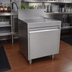 Thumbnail image #2 for Glastender Underbar Drainboard Cabinet Base with Hinged Door, 24 Inch W x 24 Inch D, Stainless Steel