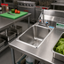 Thumbnail image #2 for BK Resources One-Compartment Drop-In Sink with Faucet and Basket Drain, 10 x 14 Bowl, 18/304 Stainless Steel