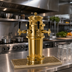 Thumbnail image #2 for Glastender Roman Draft Dispensing Tower, 4 Faucets, Polished Brass, Glycol-Cooled