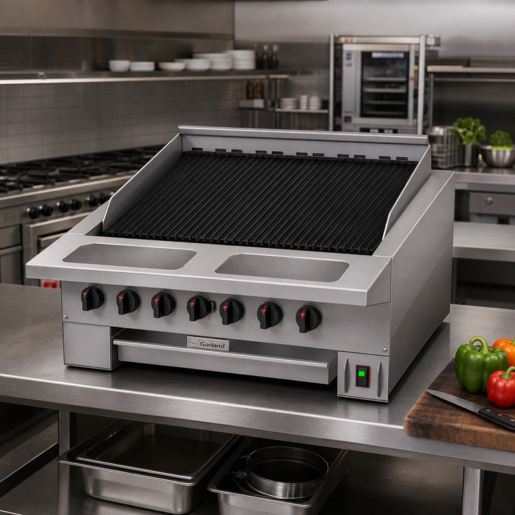 Product image #2 for Garland Gas Charbroiler with Six Cast Iron Burners and Radiants