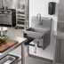Thumbnail image #2 for John Boos Pro-Bowl Wall-Mounted Hand Sink with Single Knee Valve Faucet, 14 x 10 x 5-Inch Bowl