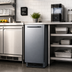 Thumbnail image #3 for Summit Commercial 15-Inch ADA-Compliant Built-In/Freestanding Drain-Free Crescent Cube Ice Maker with 22 lb Bin