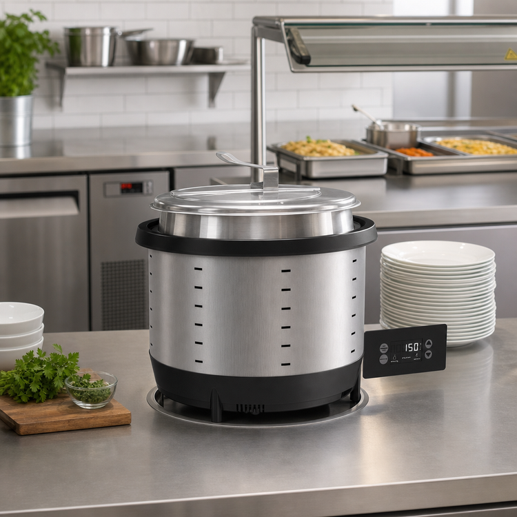 Product image #3 for Vollrath Mirage® Drop-In Induction Buffet Warmer with Hinged Cover, Dry Operation, 7 Quart, 120V