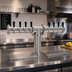 Thumbnail image #2 for Glastender Pipe Tee Countertop Air-Cooled Draft Dispensing Tower with 8 Stainless Steel Faucets, Grainline Finish