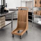 Thumbnail image #3 for Cambro Camdolly® CD100H157 Beverage Carrier Dolly with Handle, 350 lb Capacity, Coffee Beige, Open Frame, 5-Inch Casters
