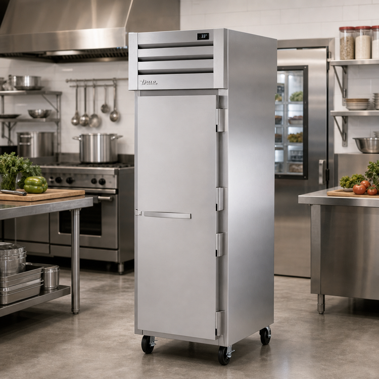 Product image #2 for True SPEC SERIES 1-Section Pass-Thru Reach-In Refrigerator with Solid Stainless Front Door and Glass Rear Door
