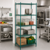 Thumbnail image #2 for Advance Tabco Special Value Series 48 x 24 x 74-Inch Green Epoxy Wire Shelving Unit with 4 Shelves